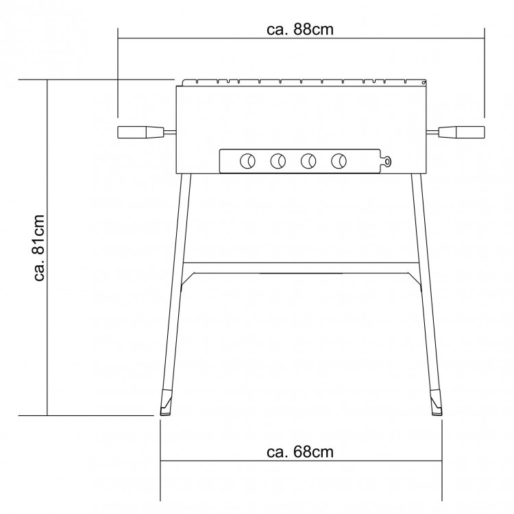 Edelstahl Holzkohlegrill BAIKAL II Edelstahl Holzkohlegrill BAIKAL II